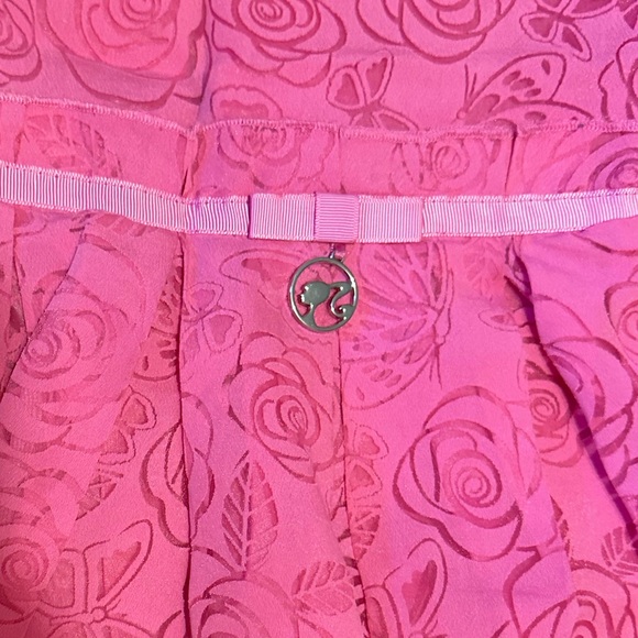 Girls Pink Floral Barbie Dress - Picture 4 of 4